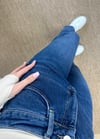 Kadın mavi renk mom jean