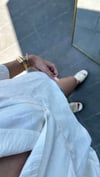 Kadın önü kısa arkası uzun v yaka bluz