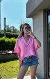 Kadın önü kısa arkası uzun v yaka bluz