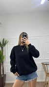 Kadın oversize basic üç iplik şardonlu yumoş sweatshirt