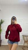 Kadın oversize basic üç iplik şardonlu yumoş sweatshirt