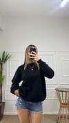 Kadın oversize basic üç iplik şardonlu yumoş sweatshirt
