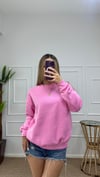 Kadın oversize basic üç iplik şardonlu yumoş  sweatshirt