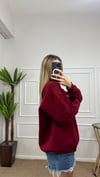Kadın oversize basic üç iplik şardonlu yumoş sweatshirt