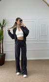 Kadın oversize hırkalı eşofman takımı
