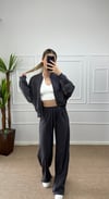 Kadın oversize hırkalı eşofman takımı