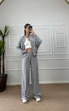 Kadın oversize hırkalı eşofman takımı