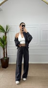 Kadın oversize hırkalı eşofman takımı