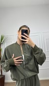 Kadın oversize hırkalı eşofman takımı