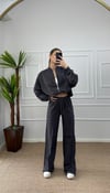 Kadın oversize hırkalı eşofman takımı