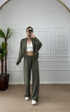 Kadın oversize hırkalı eşofman takımı