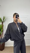 Kadın oversize hırkalı eşofman takımı