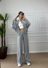 Kadın oversize hırkalı eşofman takımı