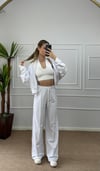 Kadın oversize hırkalı eşofman takımı
