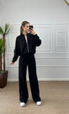 Kadın oversize hırkalı eşofman takımı