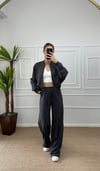 Kadın oversize hırkalı eşofman takımı