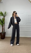Kadın oversize hırkalı eşofman takımı
