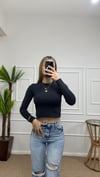 Kadın pamuklu yumuşak kumaş bisiklet yaka crop body