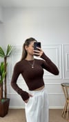 Kadın parmak geçmeli esnek body