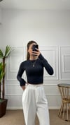 Kadın parmak geçmeli esnek body