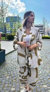 kadın renkli pantolon kimono takım