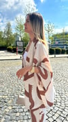 kadın renkli pantolon kimono takım