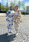kadın renkli pantolon kimono takım