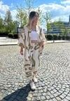 kadın renkli pantolon kimono takım