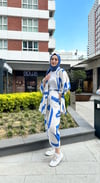 kadın renkli pantolon kimono takım