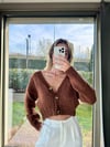 Kadın sakallı crop hırka