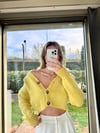 Kadın sakallı crop hırka