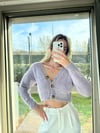 Kadın sakallı crop hırka