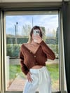 Kadın sakallı crop hırka