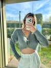 Kadın sakallı crop hırka