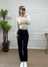 Kadın siyah renk mom jean