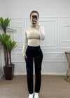 Kadın siyah renk mom jean