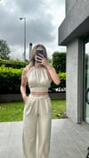 Kadın Sofia Keten Alt Üst Takım 