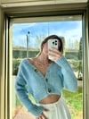 Kadın standart beden sakallı crop hırka