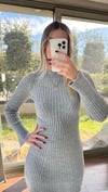 Kadın standart bedenli triko mini elbise