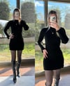 Kadın standart bedenli triko mini elbise