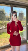 Kadın standart bedenli triko mini elbise