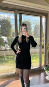 Kadın standart bedenli triko mini elbise