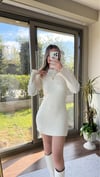 Kadın standart bedenli triko mini elbise