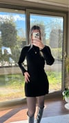 Kadın standart bedenli triko mini elbise