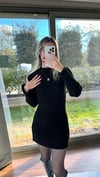 Kadın standart bedenli triko mini elbise