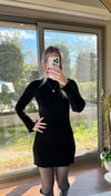 Kadın standart bedenli triko mini elbise