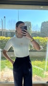 Kadın Yarım Kollu Krem Triko Bluz