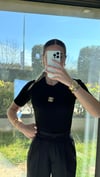 Kadın Yarım Kollu Siyah Triko Bluz