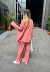 kadın yazlık gömlek salaş pantolon takım
