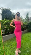 kadın yazlık ip askılı uzun boy barbie elbise
